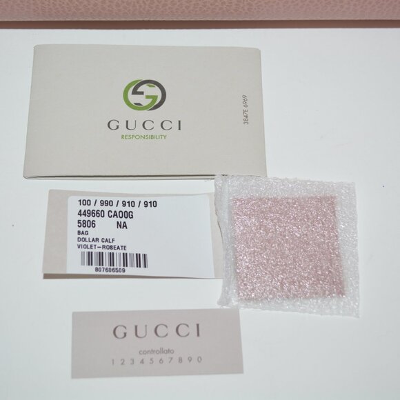 NWT GUCCI DOME LARGE PEBBLED LEATHER GG LOGO HARDWARE PURSE BAG - Picture 10 of 10